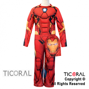 DISFRAZ IRONMAN CON MUSCULO TALLE 0 X 1
